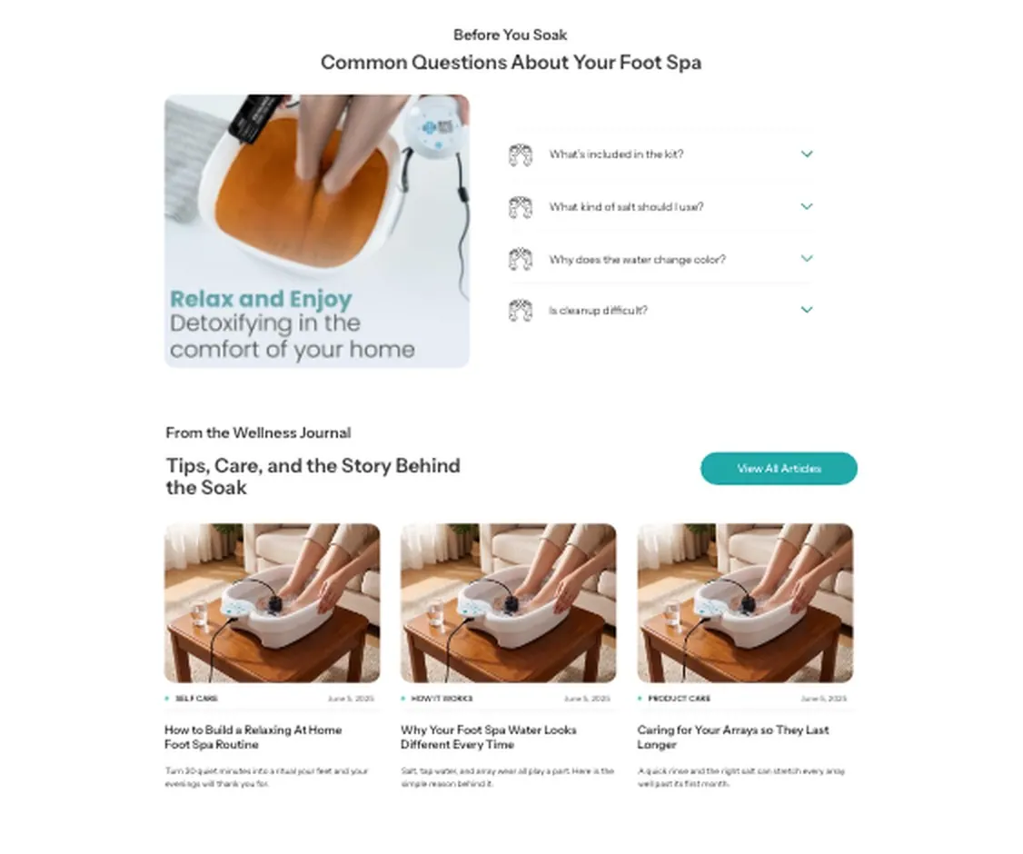FAQ and wellness journal