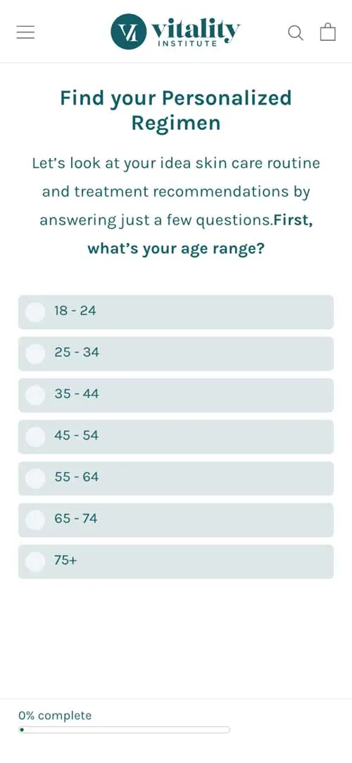 Product recommender quiz