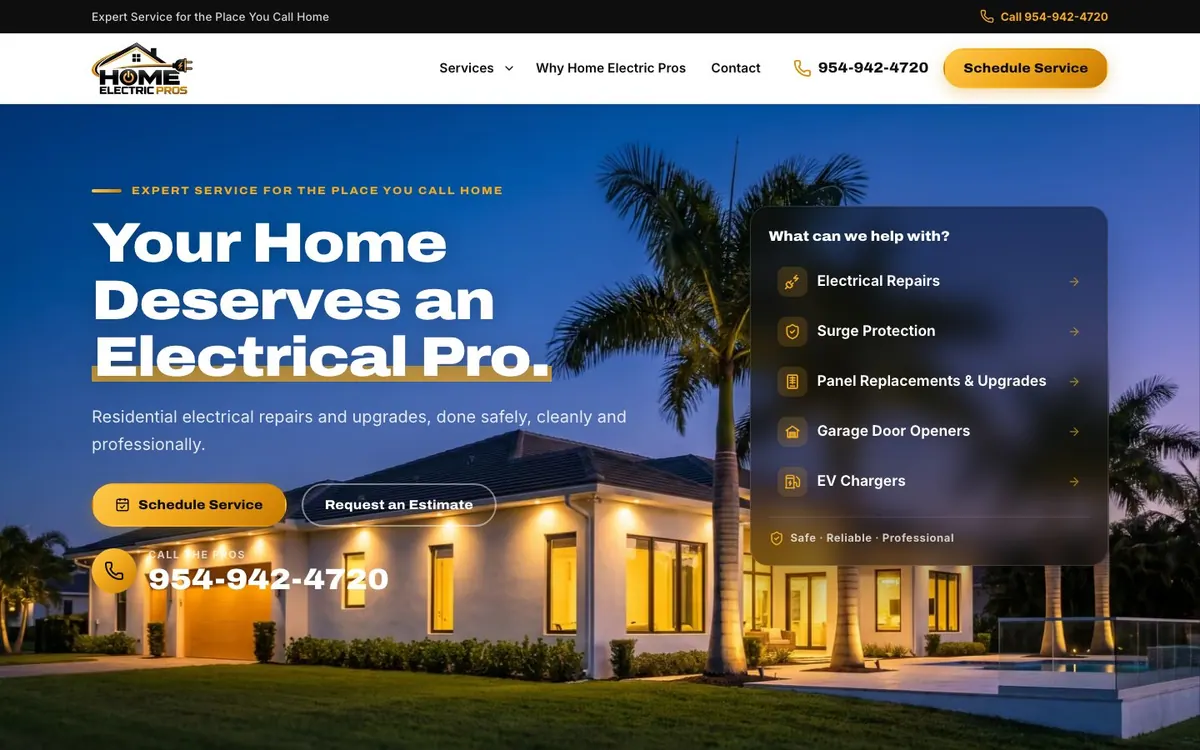 Home page hero