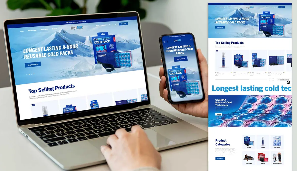 CryoMAX.com redesign